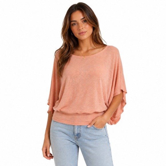 Anthropologie Postmark Tops - Anthropologie‎ Postmark Top Womens Medium Pink NWT Off Shoulder Dolman Blouson